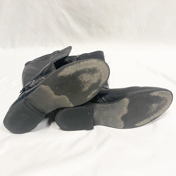 Marc Fisher Black Leather Riding Boots - Picture 7 of 8